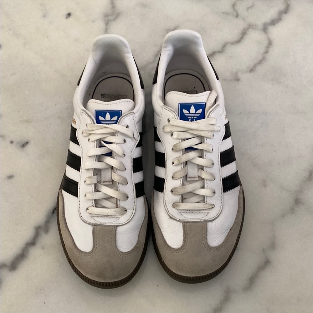 Adidas Kids White and Black Sneakers Samba Size 3